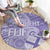 Custom Indo Fijians Round Carpet Fiji ke Hindustani Polyneisan Paisley Purple Style