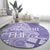 Custom Indo Fijians Round Carpet Fiji ke Hindustani Polyneisan Paisley Purple Style