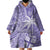 Custom Indo Fijians Wearable Blanket Hoodie Fiji ke Hindustani Polyneisan Paisley Purple Style