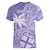 Custom Indo Fijians Women V-Neck T-Shirt Fiji ke Hindustani Polyneisan Paisley Purple Style