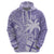 Custom Indo Fijians Zip Hoodie Fiji ke Hindustani Polyneisan Paisley Purple Style