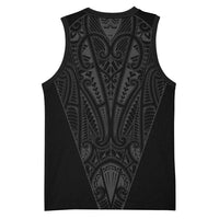 Queensland Maori Rugby Nga Hau e Wha Basketball Jersey Black Motif - Polynesian Pride