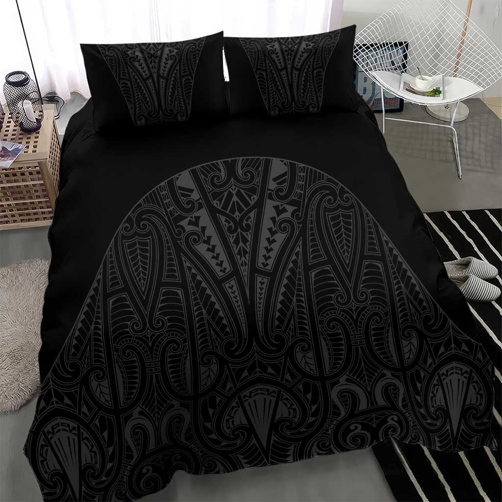 Queensland Maori Rugby Nga Hau e Wha Bedding Set Black Motif