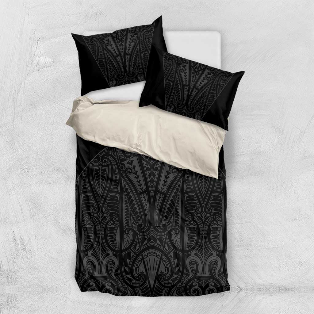 Queensland Maori Rugby Nga Hau e Wha Bedding Set Black Motif