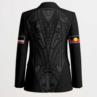 Queensland Maori Rugby Nga Hau e Wha Blazer Black Motif - Polynesian Pride