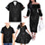 Queensland Maori Rugby Nga Hau e Wha Family Matching Off The Shoulder Long Sleeve Dress and Hawaiian Shirt Black Motif