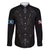 Queensland Maori Rugby Nga Hau e Wha Family Matching Off The Shoulder Long Sleeve Dress and Hawaiian Shirt Black Motif
