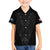 Queensland Maori Rugby Nga Hau e Wha Family Matching Off The Shoulder Long Sleeve Dress and Hawaiian Shirt Black Motif