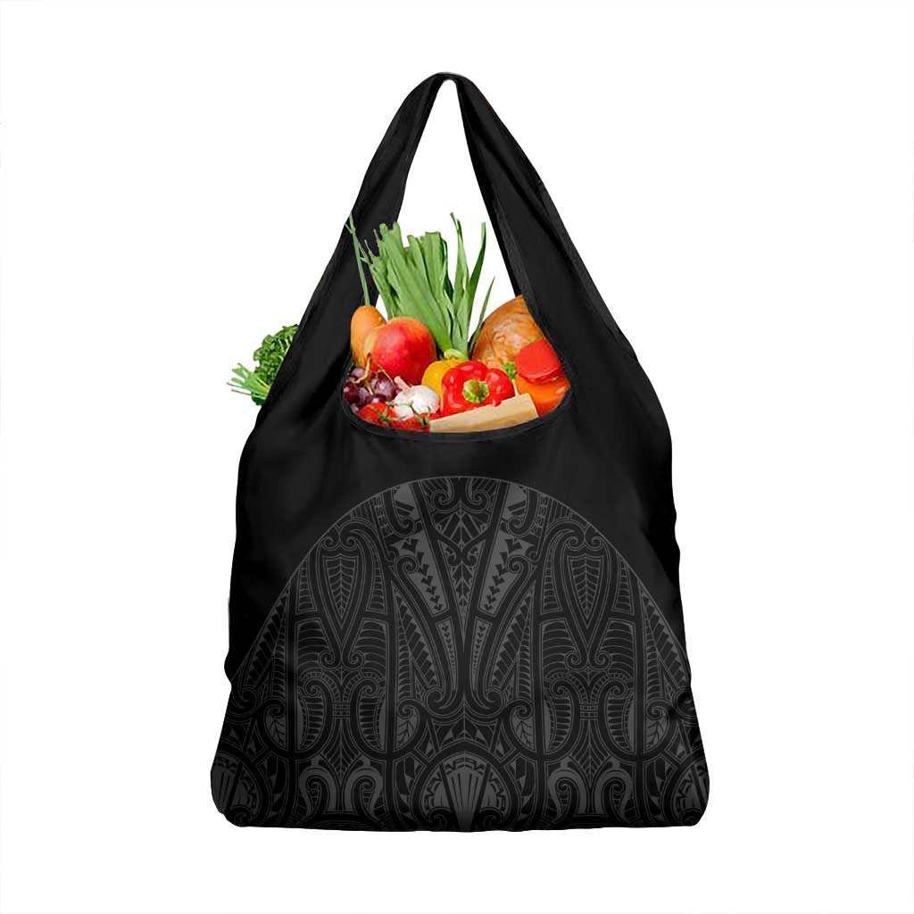 Queensland Maori Rugby Nga Hau e Wha Grocery Bag Black Motif