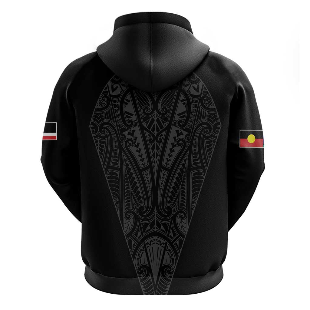 Queensland Maori Rugby Nga Hau e Wha Hoodie Black Motif