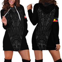 Queensland Maori Rugby Nga Hau e Wha Hoodie Dress Black Motif