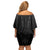 Queensland Maori Rugby Nga Hau e Wha Off Shoulder Short Dress Black Motif
