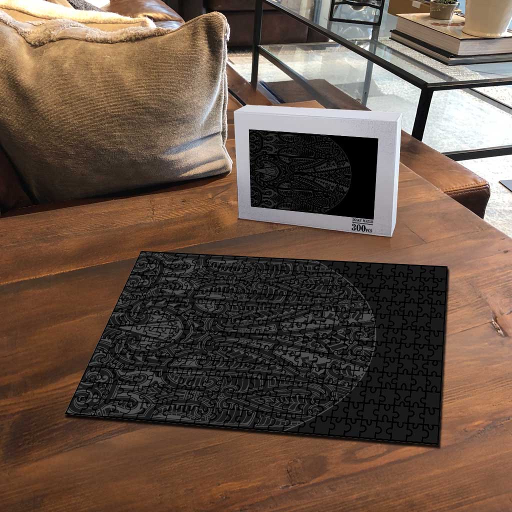 Queensland Maori Rugby Nga Hau e Wha Puzzle Black Motif - Polynesian Pride