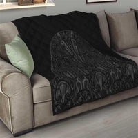 Queensland Maori Rugby Nga Hau e Wha Quilt Black Motif