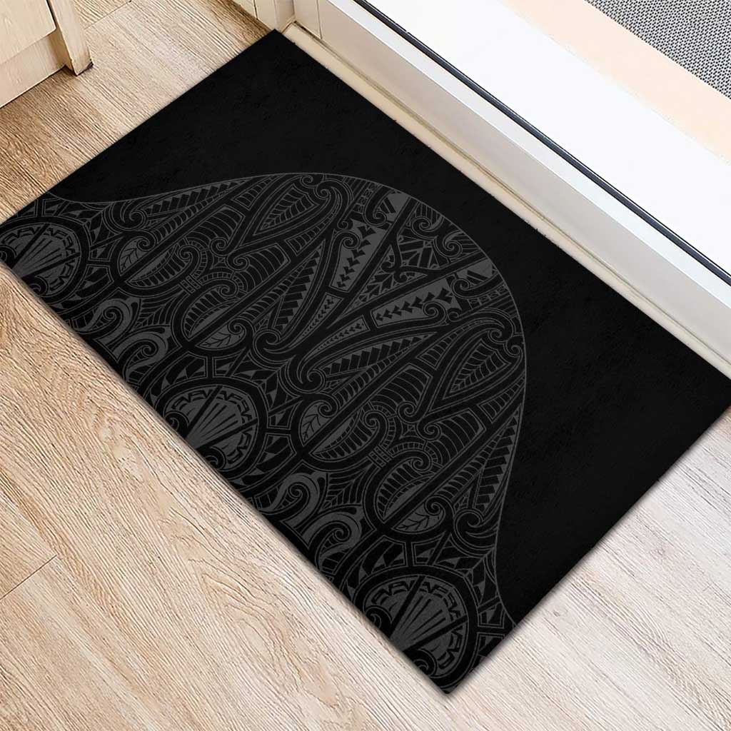 Queensland Maori Rugby Nga Hau e Wha Rubber Doormat Black Motif