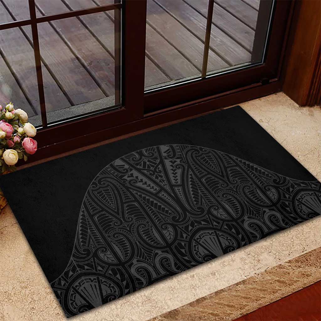 Queensland Maori Rugby Nga Hau e Wha Rubber Doormat Black Motif