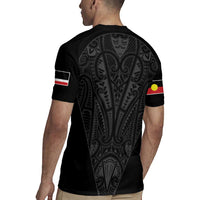 Queensland Maori Rugby Nga Hau e Wha Rugby Jersey Black Motif
