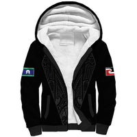 Queensland Maori Rugby Nga Hau e Wha Sherpa Hoodie Black Motif