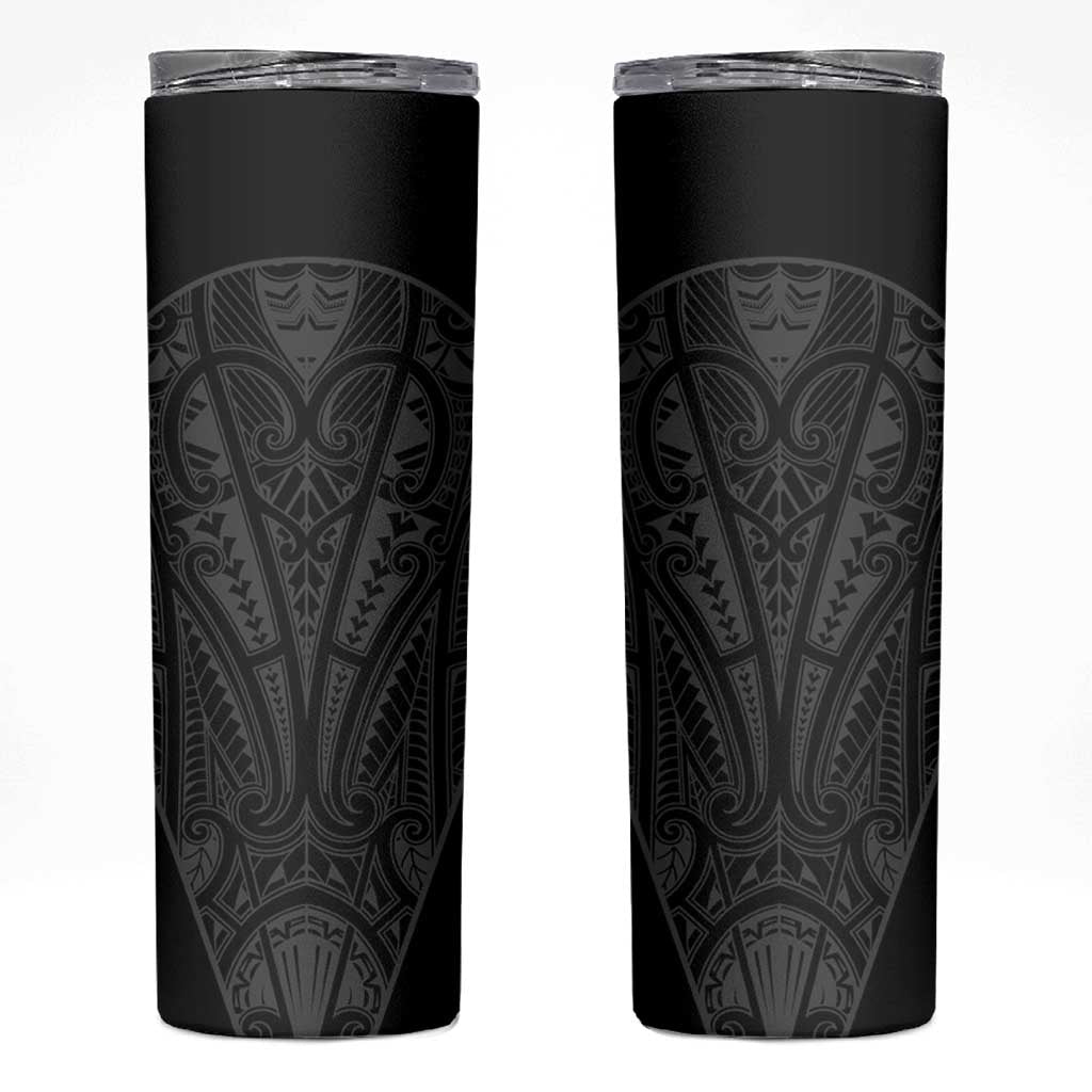 Queensland Maori Rugby Nga Hau e Wha Skinny Tumbler Black Motif