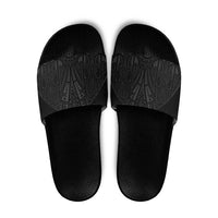 Queensland Maori Rugby Nga Hau e Wha Slide Sandals Black Motif - Polynesian Pride