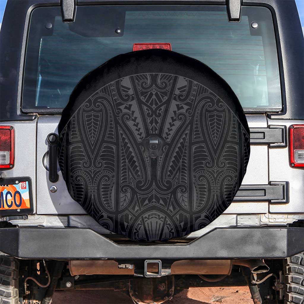 Queensland Maori Rugby Nga Hau e Wha Spare Tire Cover Black Motif