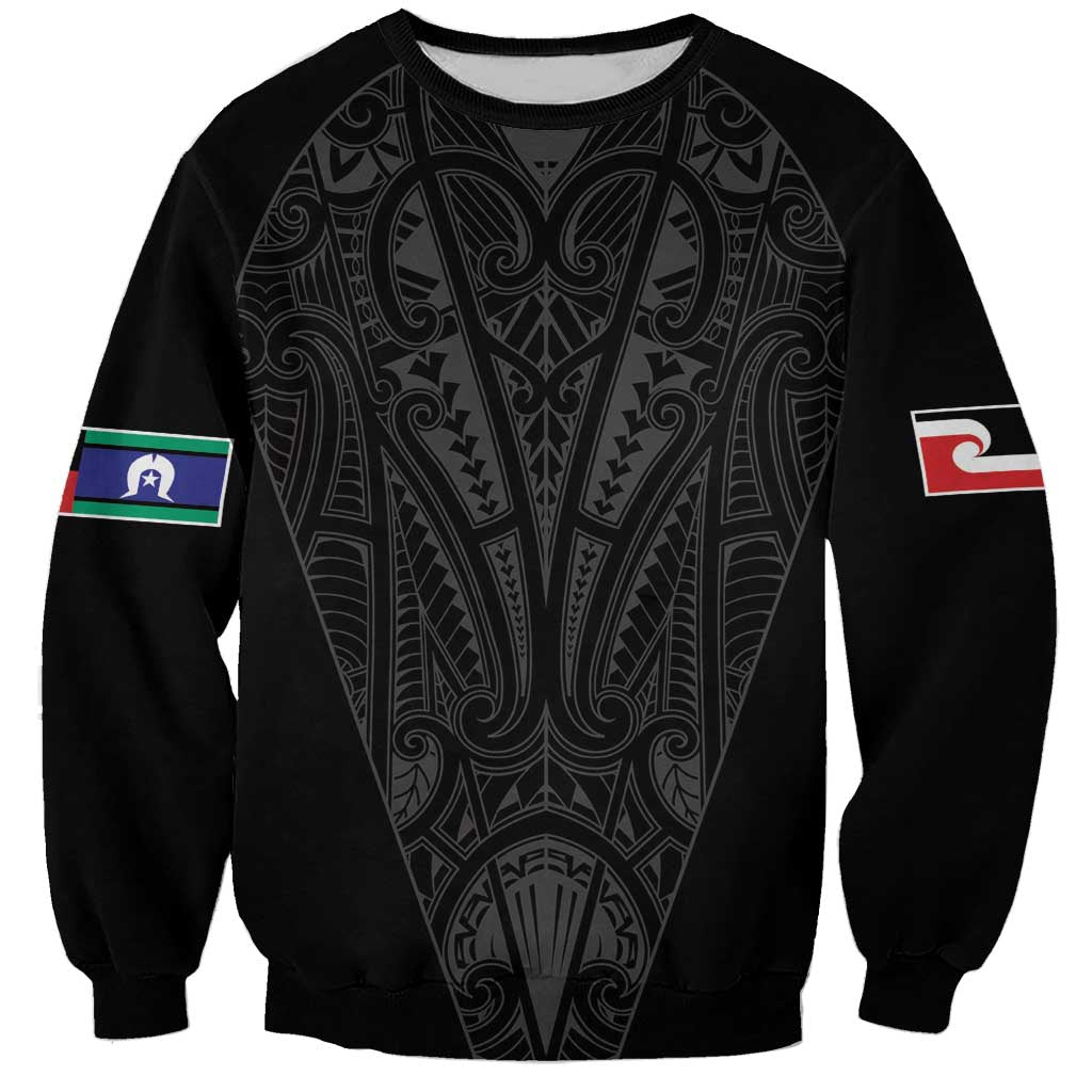 Queensland Maori Rugby Nga Hau e Wha Sweatshirt Black Motif