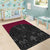 Queensland Maori Rugby Nga Hau e Wha Area Rug Maroon Motif