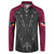 Queensland Maori Rugby Nga Hau e Wha Button Sweatshirt Maroon Motif