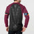 Queensland Maori Rugby Nga Hau e Wha Button Sweatshirt Maroon Motif