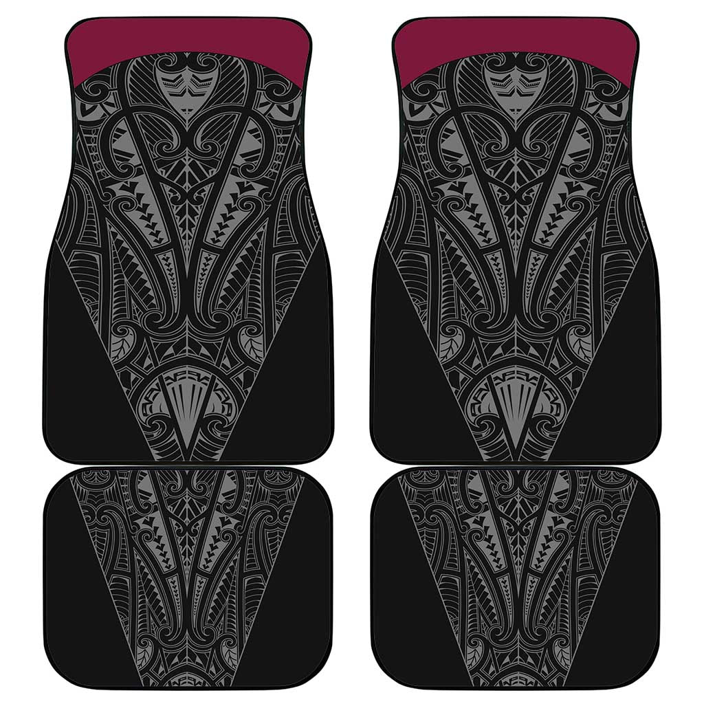 Queensland Maori Rugby Nga Hau e Wha Car Mats Maroon Motif