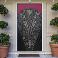 Queensland Maori Rugby Nga Hau e Wha Door Cover Maroon Motif - Polynesian Pride