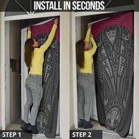 Queensland Maori Rugby Nga Hau e Wha Door Cover Maroon Motif - Polynesian Pride