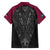 Queensland Maori Rugby Nga Hau e Wha Family Matching Off The Shoulder Long Sleeve Dress and Hawaiian Shirt Maroon Motif