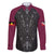 Queensland Maori Rugby Nga Hau e Wha Family Matching Summer Maxi Dress and Hawaiian Shirt Maroon Motif