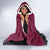 Queensland Maori Rugby Nga Hau e Wha Hooded Blanket Maroon Motif