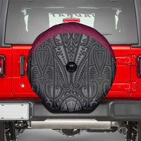 Queensland Maori Rugby Nga Hau e Wha Spare Tire Cover Maroon Motif