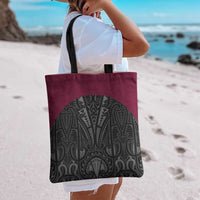 Queensland Maori Rugby Nga Hau e Wha Tote Bag Maroon Motif - Polynesian Pride