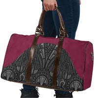 Queensland Maori Rugby Nga Hau e Wha Travel Bag Maroon Motif - Polynesian Pride