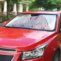 Queensland Maori Rugby Nga Hau e Wha Auto Sun Shade White Motif - Polynesian Pride