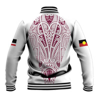 Queensland Maori Rugby Nga Hau e Wha Baseball Jacket White Motif