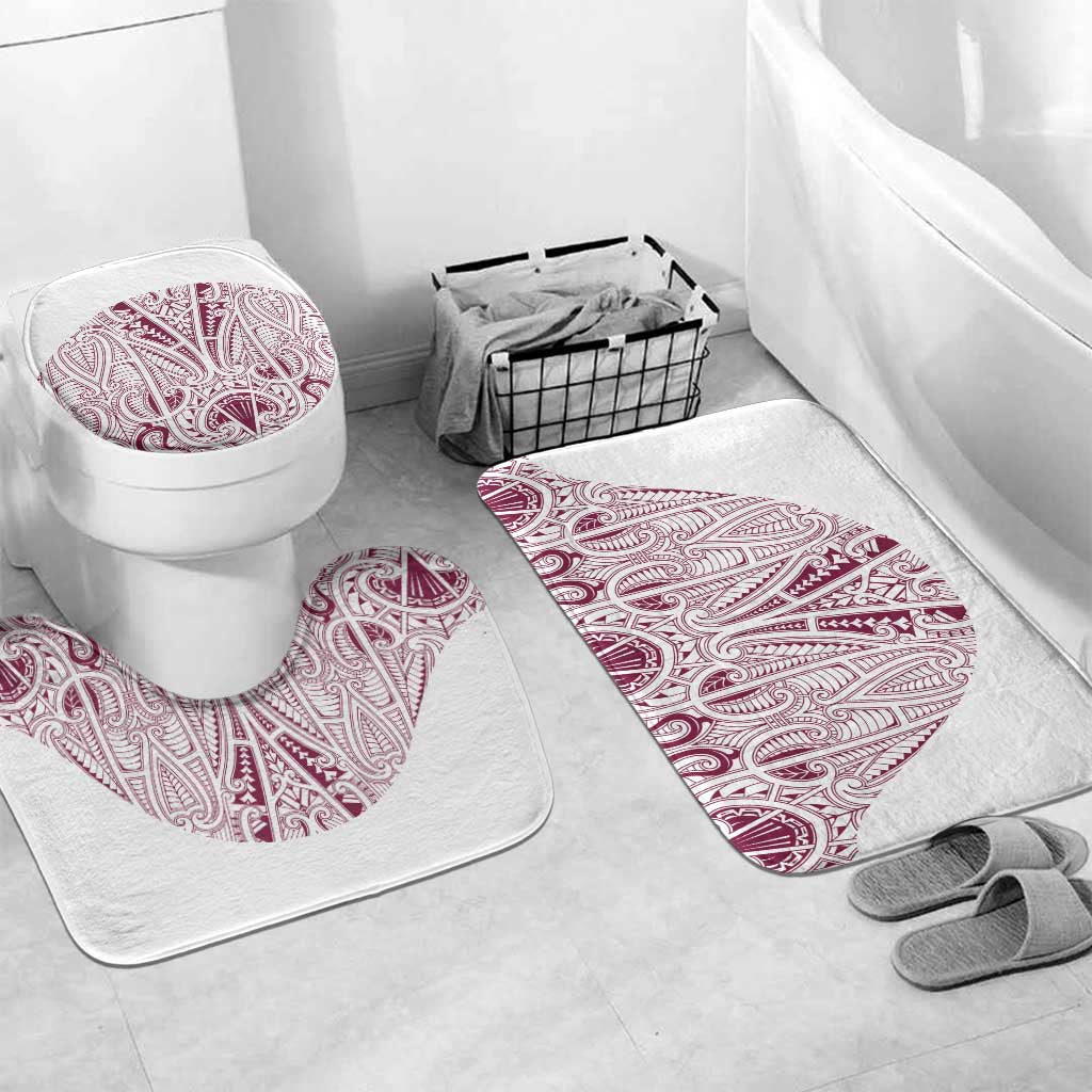 Queensland Maori Rugby Nga Hau e Wha Bathroom Set White Motif - Polynesian Pride