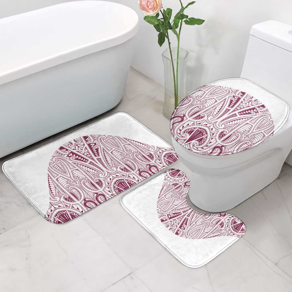 Queensland Maori Rugby Nga Hau e Wha Bathroom Set White Motif - Polynesian Pride
