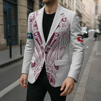 Queensland Maori Rugby Nga Hau e Wha Blazer White Motif - Polynesian Pride