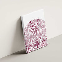 Queensland Maori Rugby Nga Hau e Wha Canvas Wall Art White Motif