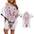 Queensland Maori Rugby Nga Hau e Wha Couples Matching Off Shoulder Short Dress and Hawaiian Shirt White Motif