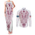 Queensland Maori Rugby Nga Hau e Wha Couples Matching Tank Maxi Dress and Long Sleeve Button Shirt White Motif