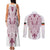 Queensland Maori Rugby Nga Hau e Wha Couples Matching Tank Maxi Dress and Long Sleeve Button Shirt White Motif