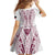 Queensland Maori Rugby Nga Hau e Wha Family Matching Off The Shoulder Long Sleeve Dress and Hawaiian Shirt White Motif