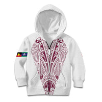 Queensland Maori Rugby Nga Hau e Wha Kid Hoodie White Motif