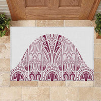 Queensland Maori Rugby Nga Hau e Wha Rubber Doormat White Motif
